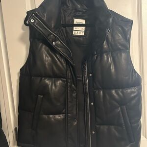 Abercrombie & Fitch Black Vegan Leather Jacket